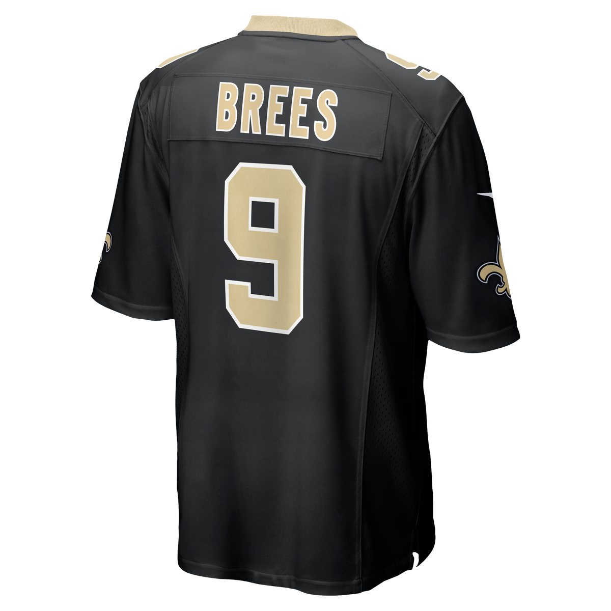 Men's New Orleans Saints Drew Brees Nike Black Team Game Jersey