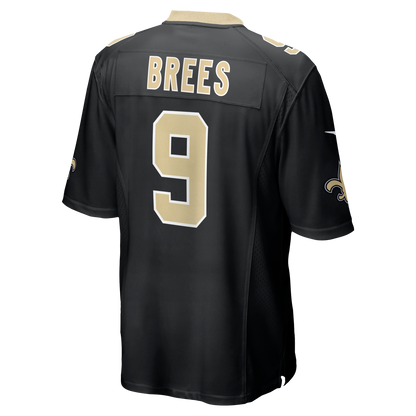 Men's New Orleans Saints Drew Brees Nike Black Team Game Jersey