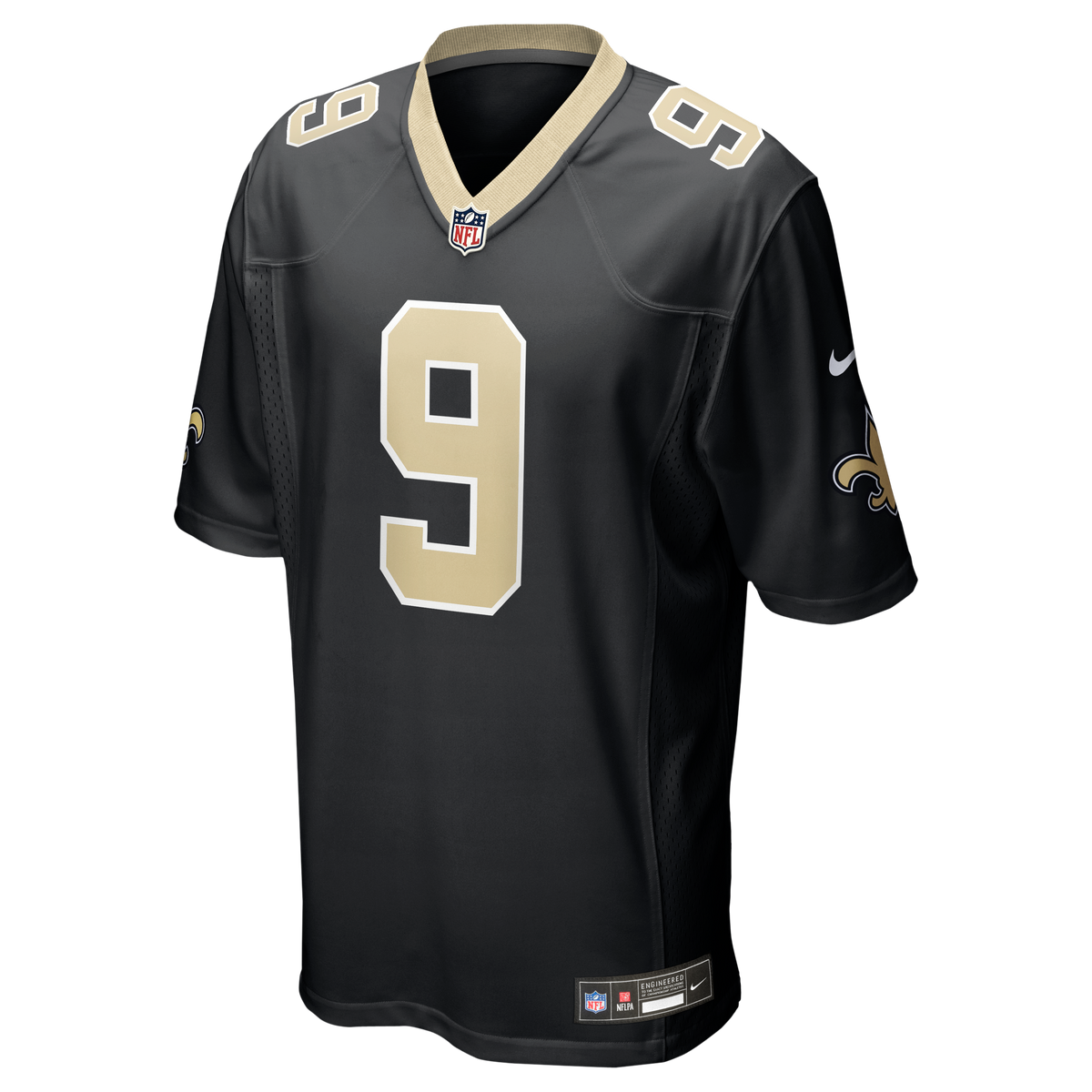 Men's New Orleans Saints Drew Brees Nike Black Team Game Jersey