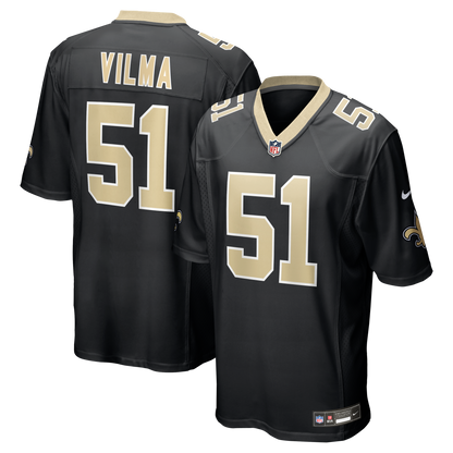 Men's New Orleans Saints Jonathan Vilma Nike Black Game Retired Player Jersey