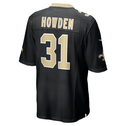 Men's New Orleans Saints Jordan Howden Nike Black Team Game Jersey