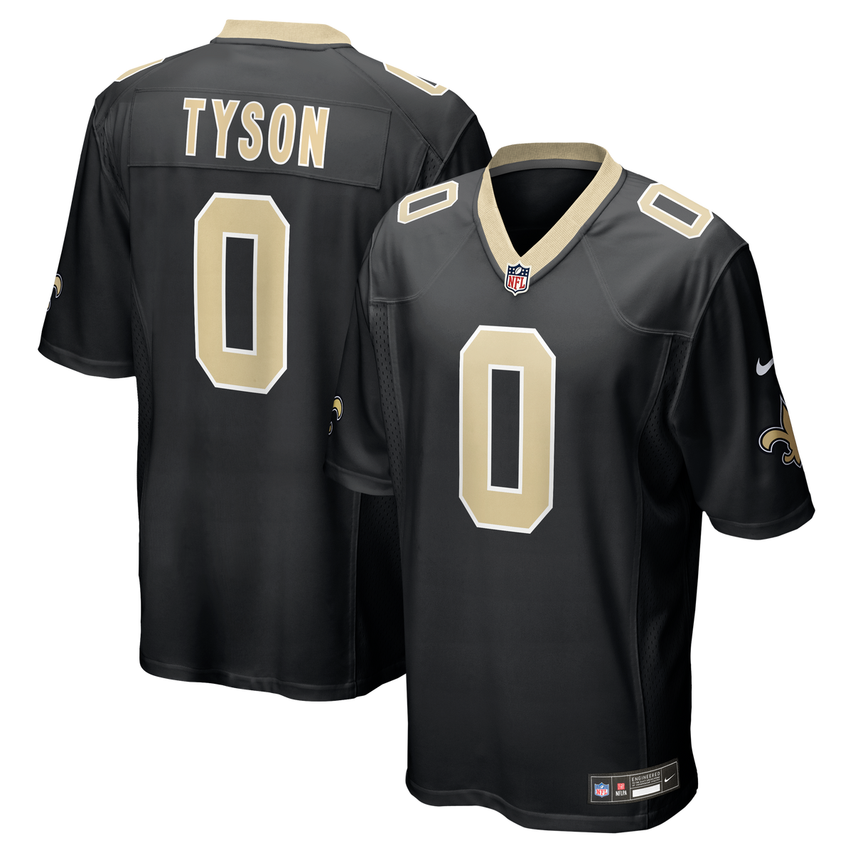 Men's New Orleans Saints Jordyn Tyson Nike Black 2026 NFL Draft First Round Pick No. 8 Team Game Jersey