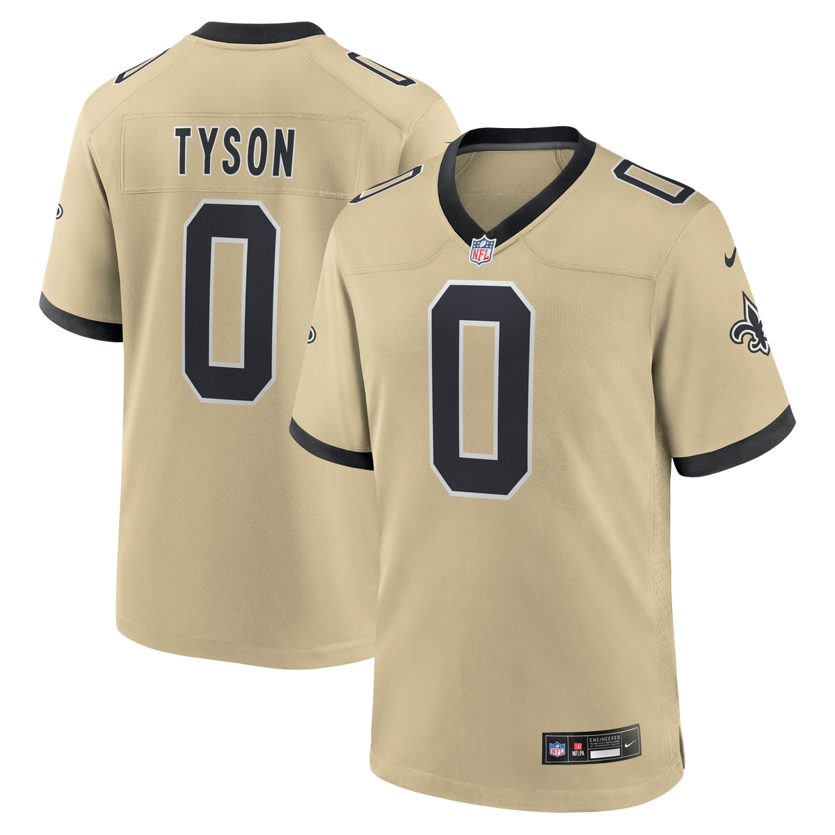 Men's New Orleans Saints Jordyn Tyson Nike Gold 2026 NFL Draft First Round Pick No. 8 Alternate Game Jersey