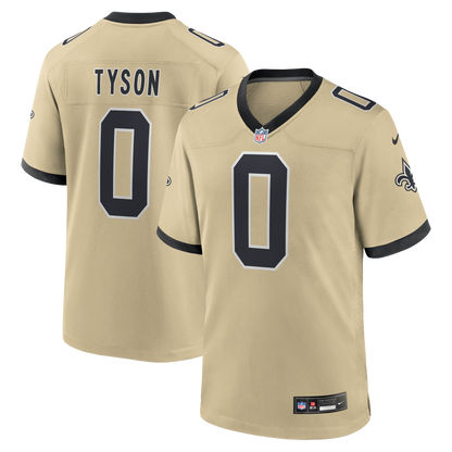 Men's New Orleans Saints Jordyn Tyson Nike Gold 2026 NFL Draft First Round Pick No. 8 Alternate Game Jersey