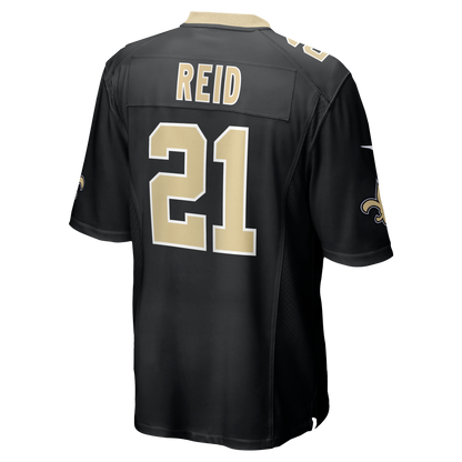 Men's New Orleans Saints Justin Reid Nike Black Team Game Jersey