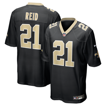 Men's New Orleans Saints Justin Reid Nike Black Team Game Jersey
