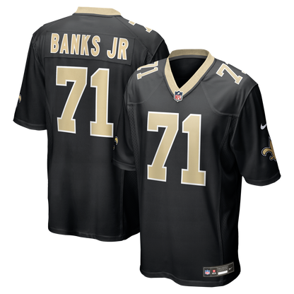 Men's New Orleans Saints Kelvin Banks Jr. Nike Black Game Player Jersey