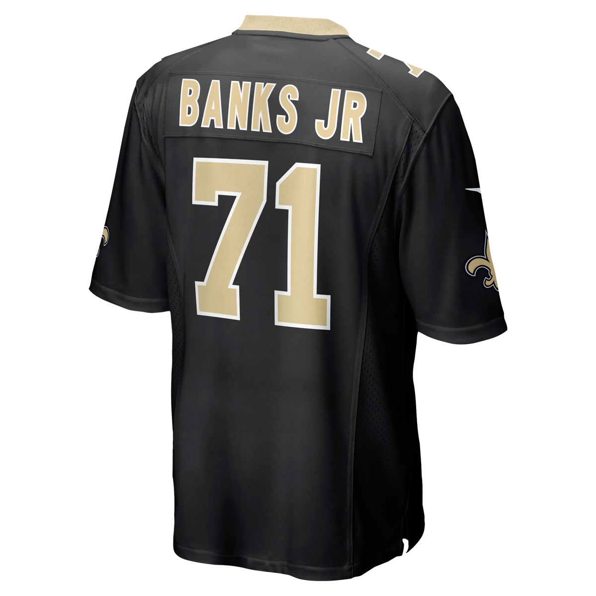 Men's New Orleans Saints Kelvin Banks Jr. Nike Black Game Player Jersey