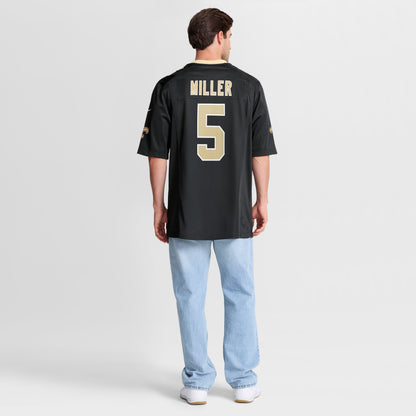 Men's New Orleans Saints Kendre Miller Nike Black Team Game Jersey