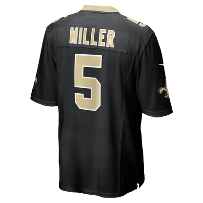 Men's New Orleans Saints Kendre Miller Nike Black Team Game Jersey
