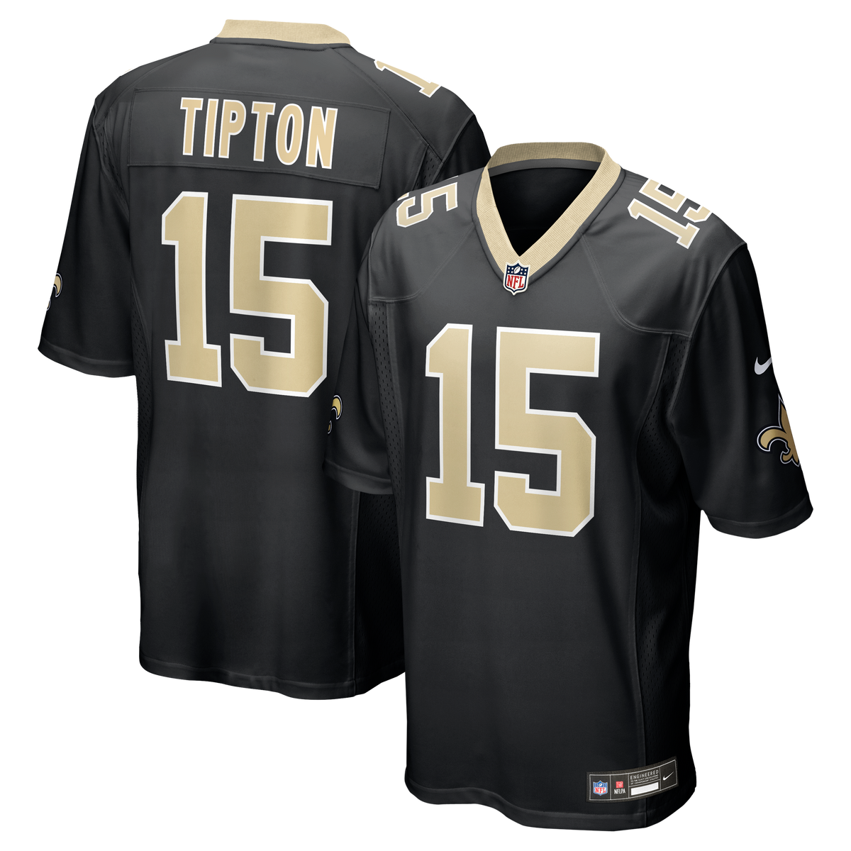 Men's New Orleans Saints Mason Tipton Nike Black Team Game Jersey