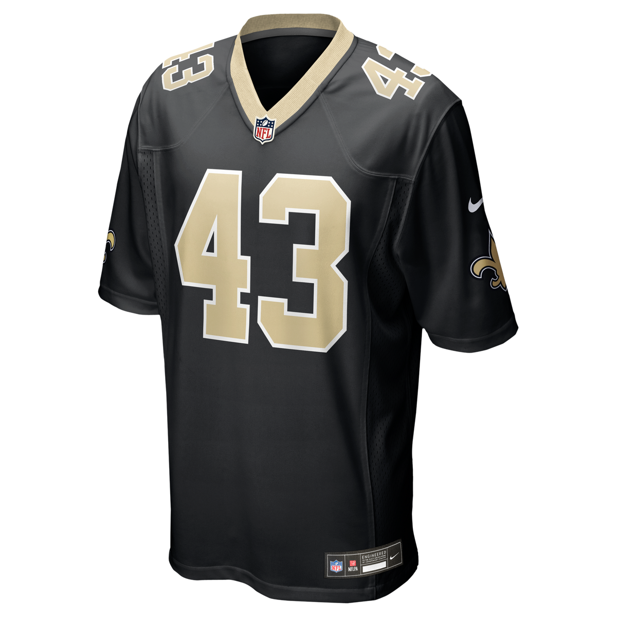 Men's New Orleans Saints Michael Davis Nike Black Team Game Jersey