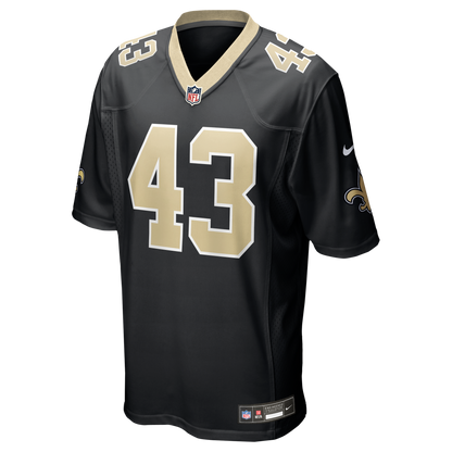 Men's New Orleans Saints Michael Davis Nike Black Team Game Jersey