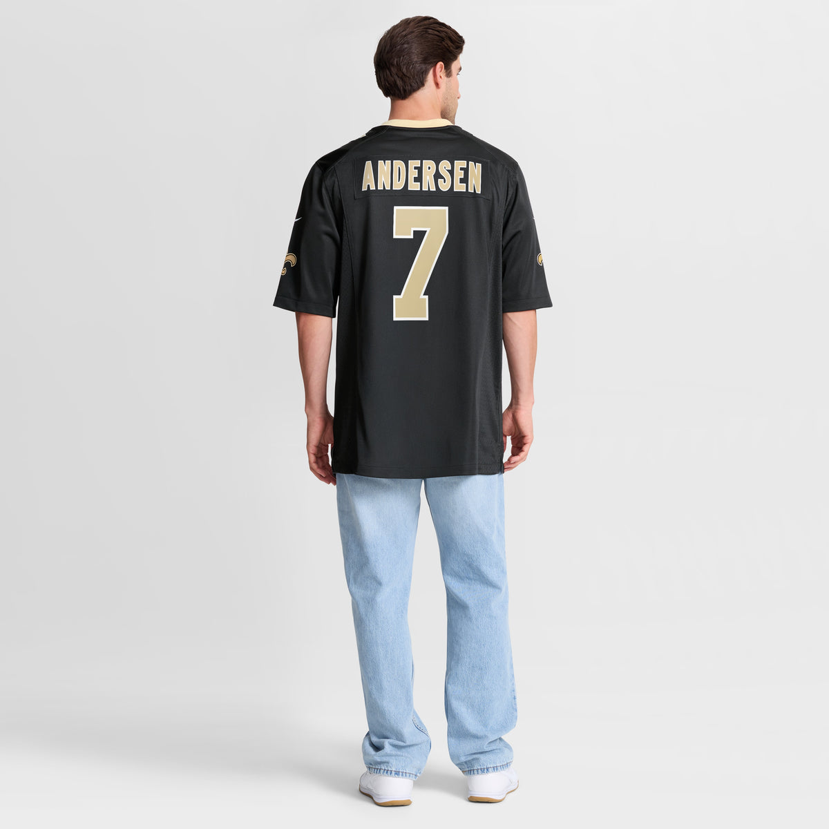 Men's New Orleans Saints Morten Andersen Nike Black Game Retired Player Jersey