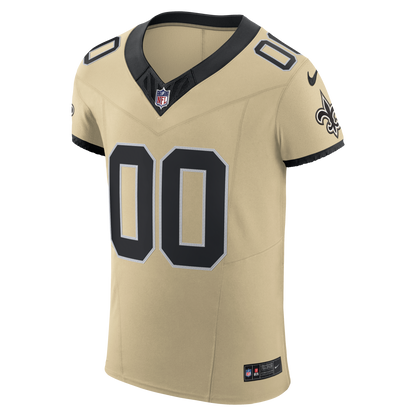 Men's New Orleans Saints Nike Gold Alternate Vapor F.U.S.E. Elite Custom Jersey
