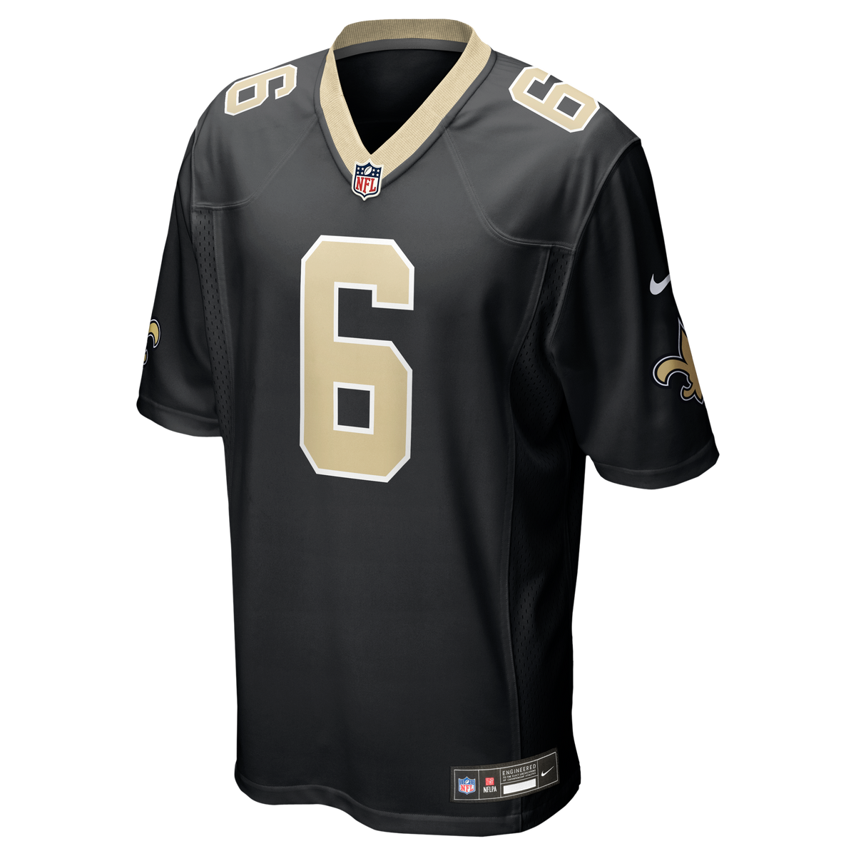 Men's New Orleans Saints Tyler Shough Nike Black Game Jersey
