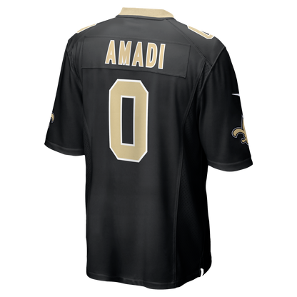 Men's New Orleans Saints Ugo Amadi Nike Black Team Game Jersey