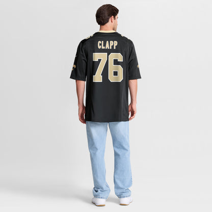 Men's New Orleans Saints Will Clapp Nike Black Team Game Jersey