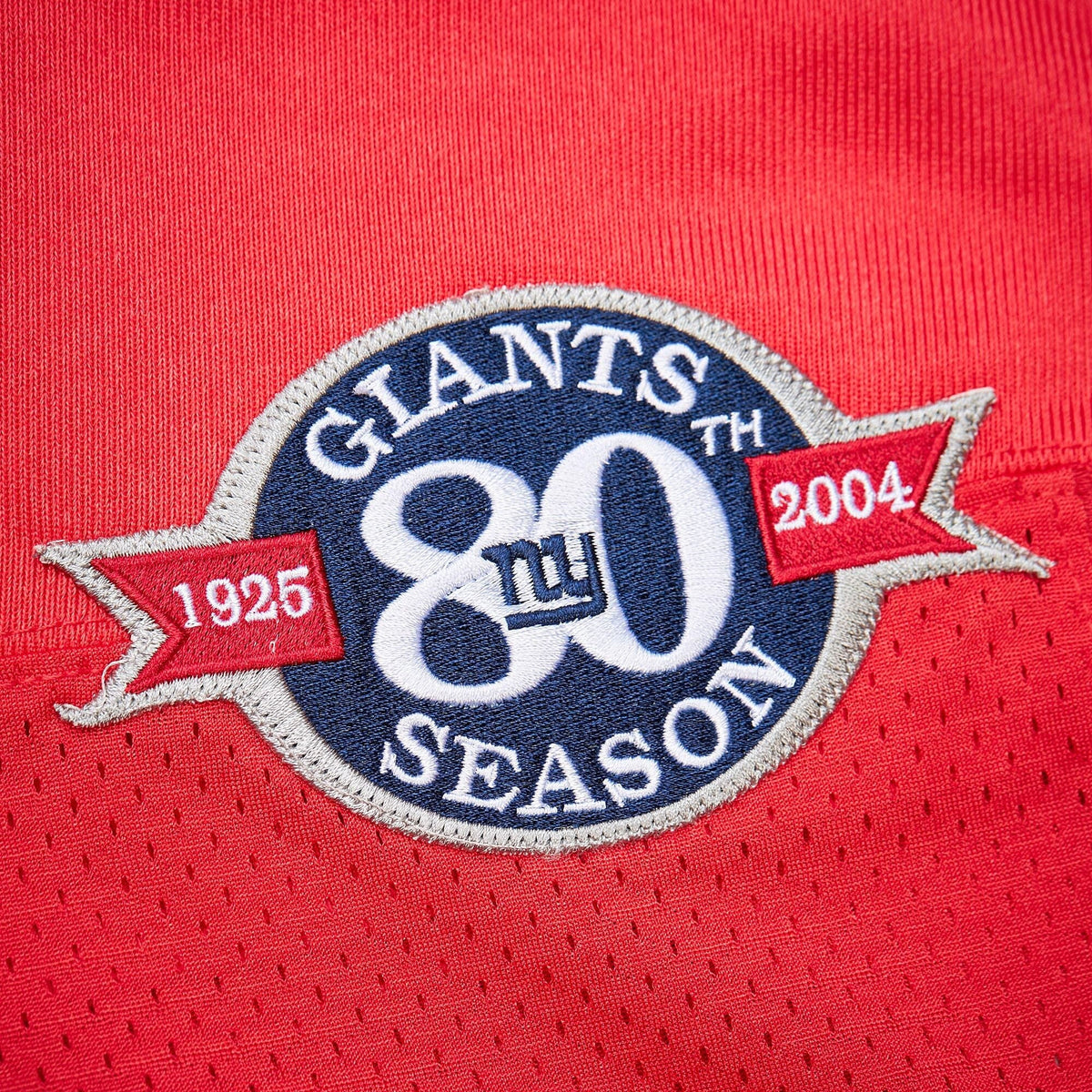 Men's New York Giants 2004 Eli Manning Mitchell & Ness Red Authentic Throwback Retired Player Jersey