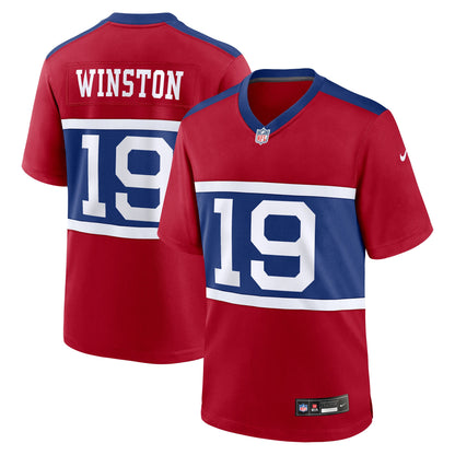 Men's New York Giants Jameis Winston Nike Century Red Alternate Game Jersey
