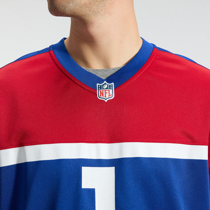 Men's New York Giants Malik Nabers Nike Century Red Alternate Game Jersey