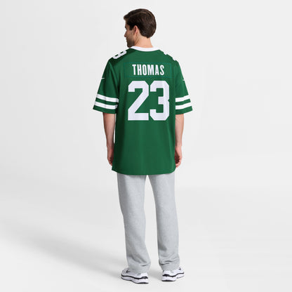 Men's New York Jets Azareye&'h Thomas Nike Legacy Green Team Game Jersey