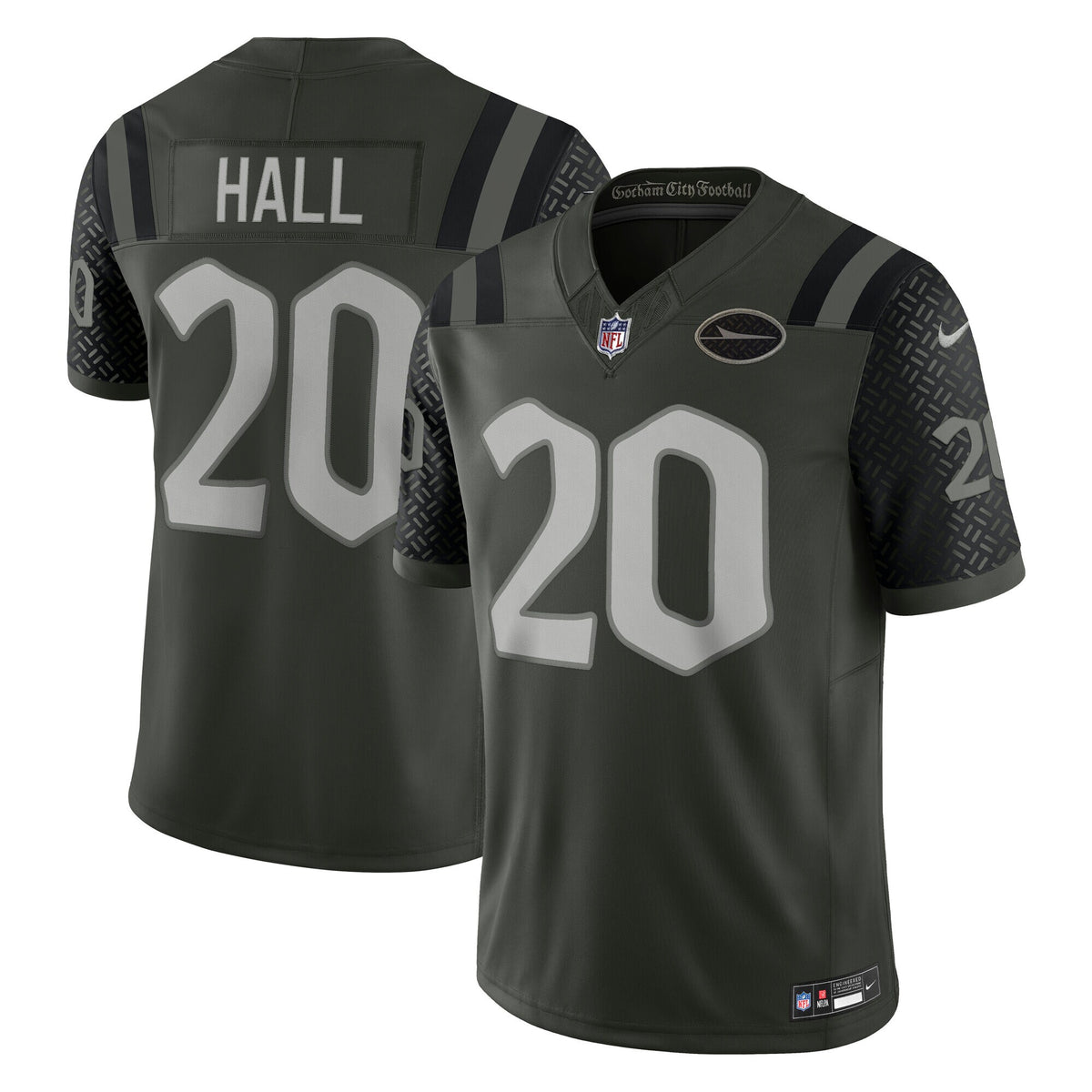 Men's New York Jets Breece Hall Nike Gotham Green 2025 Rivalries Collection Stitched Limited Jersey
