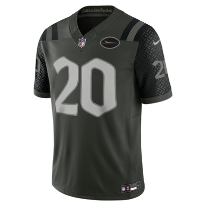 Men's New York Jets Breece Hall Nike Gotham Green 2025 Rivalries Collection Stitched Limited Jersey