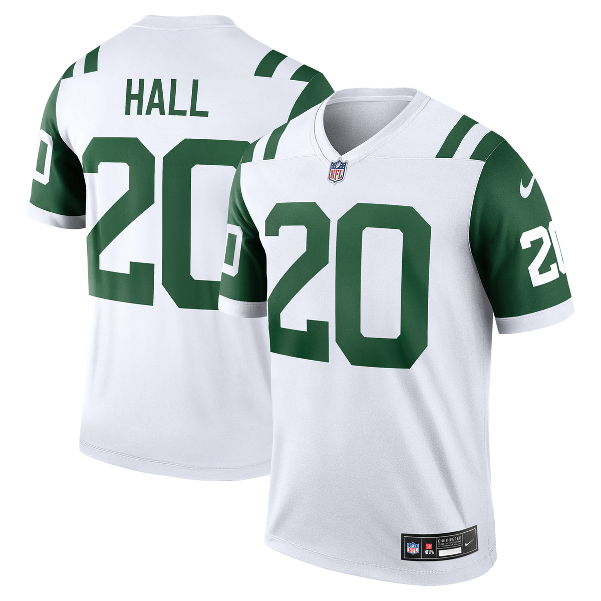 Men's New York Jets Breece Hall Nike White Legend Player Performance Top