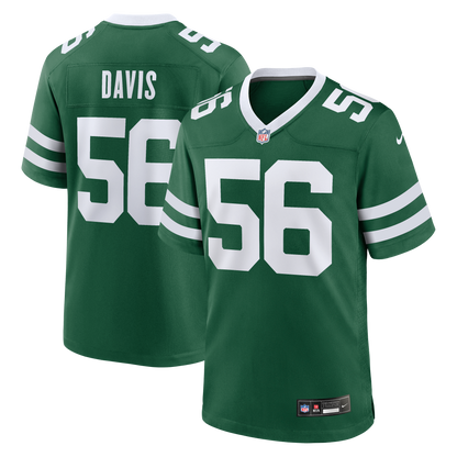 Men's New York Jets Demario Davis Nike Legacy Green Team Game Jersey