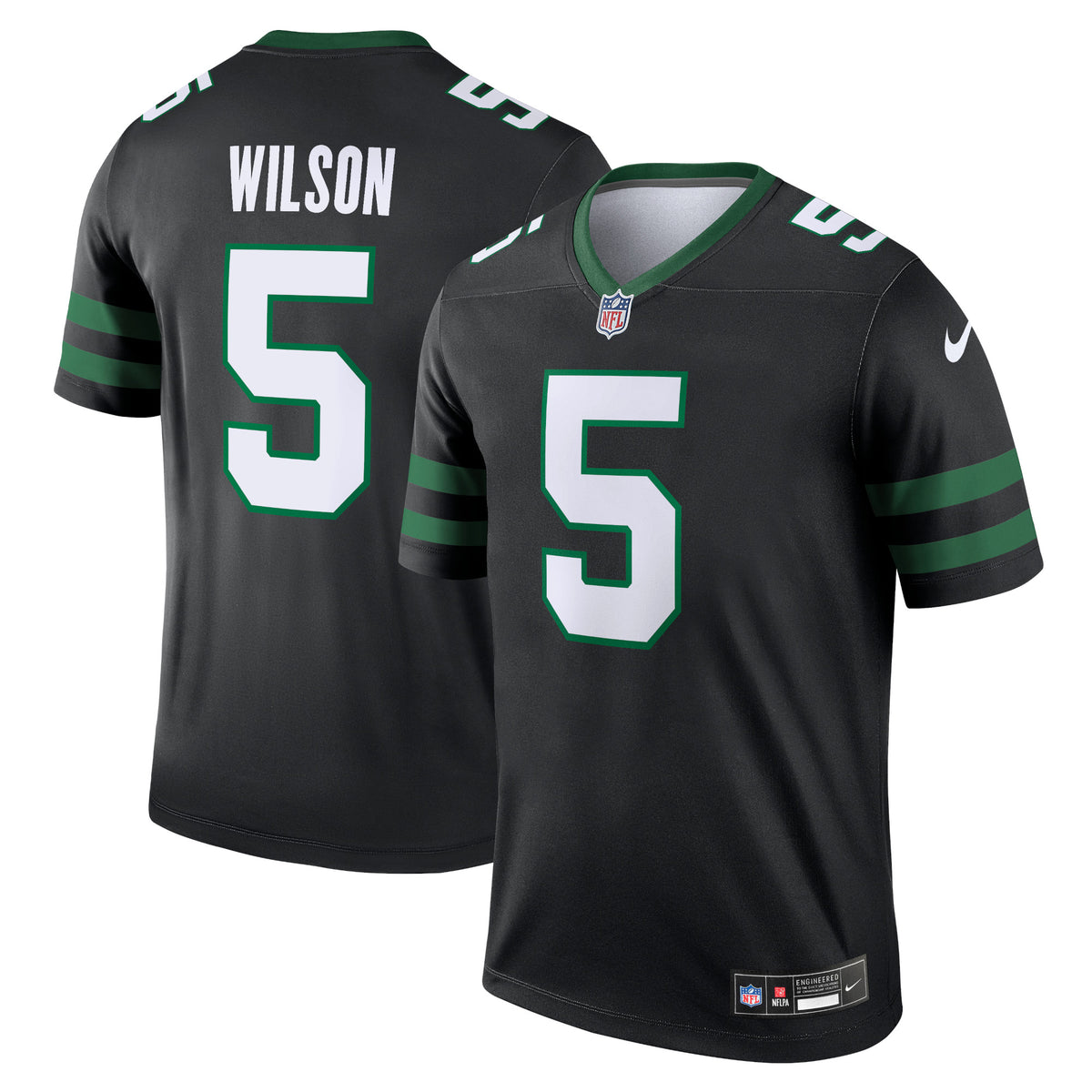 Men's New York Jets Garrett Wilson Nike Black Legend Player Performance Top
