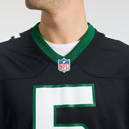 Men's New York Jets Garrett Wilson Nike Legacy Black Alternate Game Jersey