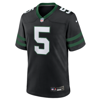 Men's New York Jets Garrett Wilson Nike Legacy Black Alternate Game Jersey