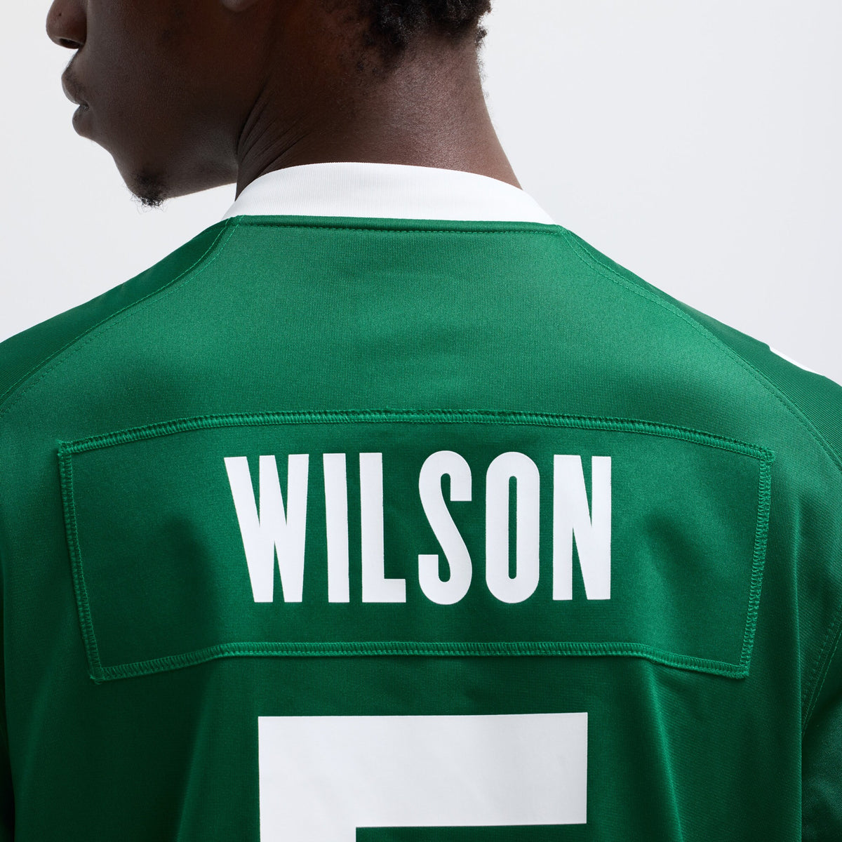 Men's New York Jets Garrett Wilson Nike Legacy Green Game Jersey