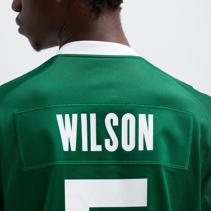 Men's New York Jets Garrett Wilson Nike Legacy Green Game Jersey