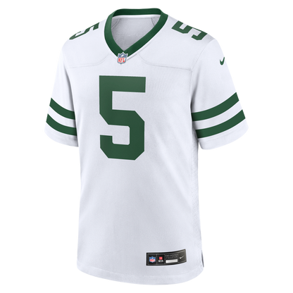 Men's New York Jets Garrett Wilson Nike Legacy White Game Jersey