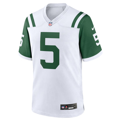 Men's New York Jets Garrett Wilson Nike White Classic Alternate Game Jersey