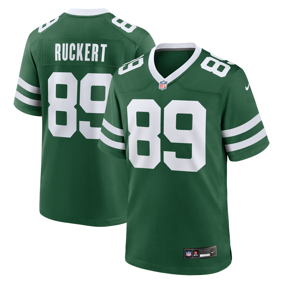 Men's New York Jets Jeremy Ruckert Nike Legacy Green Team Game Jersey