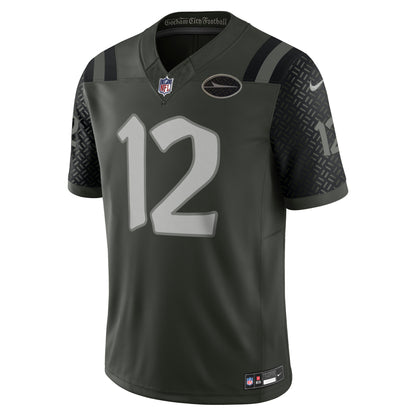 Men's New York Jets Joe Namath Nike Gotham Green 2025 Rivalries Collection Stitched Limited Jersey