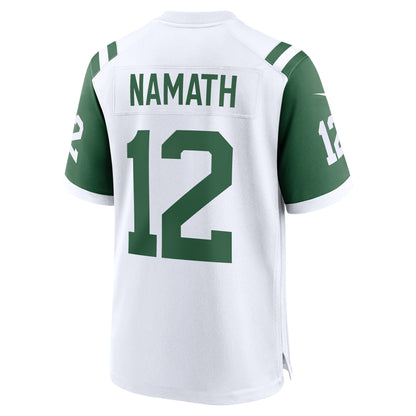 Men's New York Jets Joe Namath Nike White Classic Alternate Retired Player Game Jersey