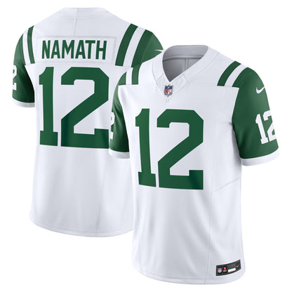 Men's New York Jets Joe Namath Nike White Classic Alternate Vapor F.U.S.E. Retired Player Limited Jersey