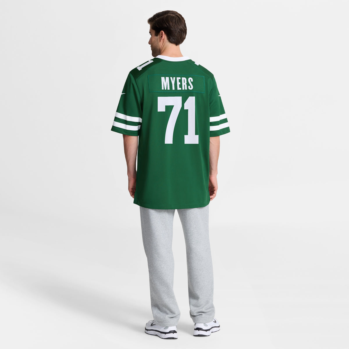 Men's New York Jets Josh Myers Nike Legacy Green Team Game Jersey