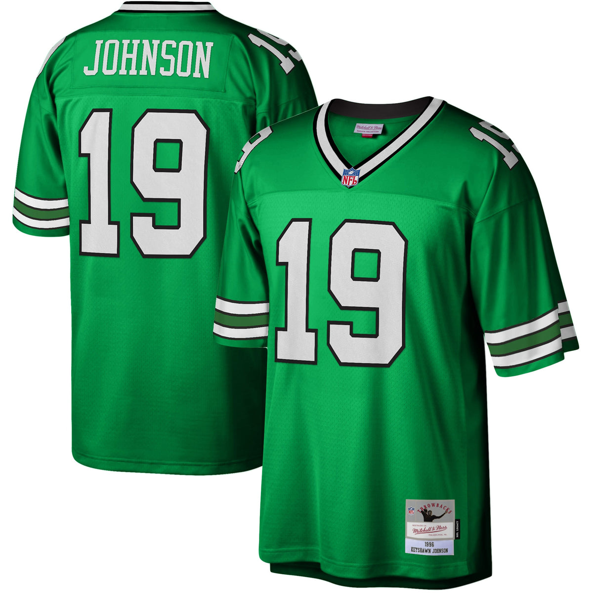 Men's New York Jets Keyshawn Johnson Mitchell & Ness Kelly Green Legacy Replica Jersey
