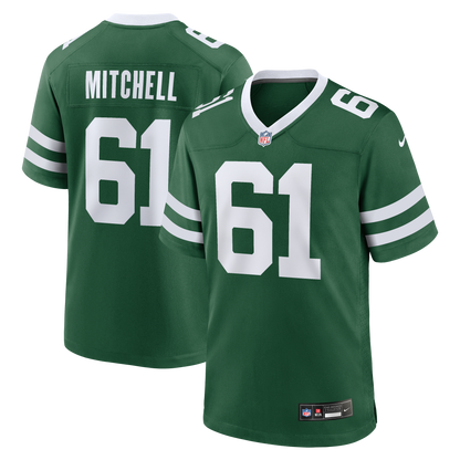 Men's New York Jets Max Mitchell Nike Legacy Green Team Game Jersey