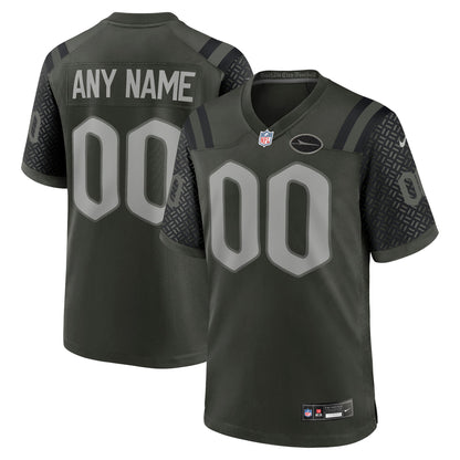 Men's New York Jets Nike Green 2025 Rivalries Collection Custom Game Jersey
