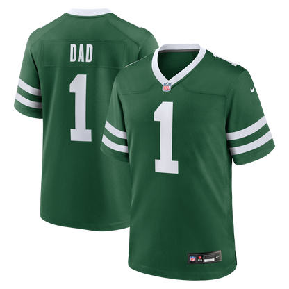 Men's New York Jets Nike Legacy Green #1 Dad Game Jersey