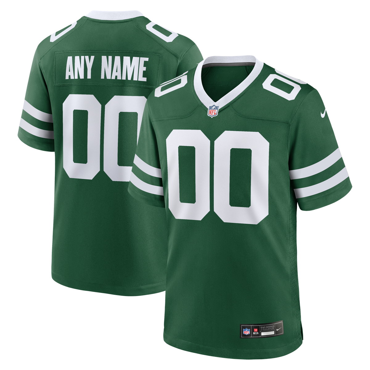 Men's New York Jets Nike Legacy Green Custom Game Jersey