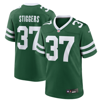 Men's New York Jets Qwan&'tez Stiggers Nike Legacy Green Team Game Jersey