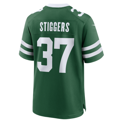Men's New York Jets Qwan&'tez Stiggers Nike Legacy Green Team Game Jersey