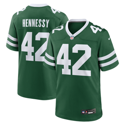 Men's New York Jets Thomas Hennessy Nike Legacy Green Team Game Jersey